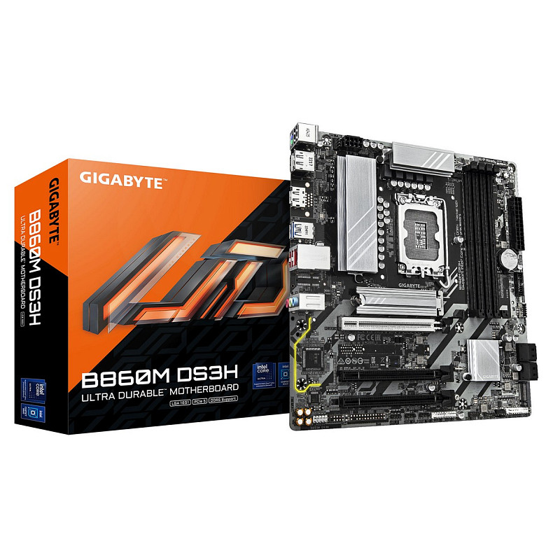 Материнская плата GIGABYTE B860M DS3H s1851 B860 4xDDR5 M.2 HDMI DP mATX
