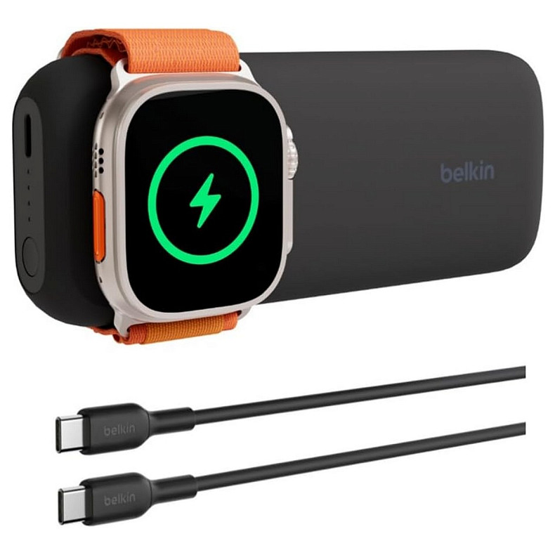 Зовнішній акумулятор Belkin BoostCharge Pro 10000mAh 20W with Fast Wireless Charger for Apple Watch Black (BPD005BTBK)