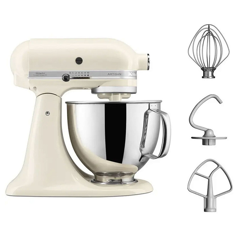 Кухонний комбайн KitchenAid Artisan 4,8 л 5KSM125EAC з відкидним блоком кремовий