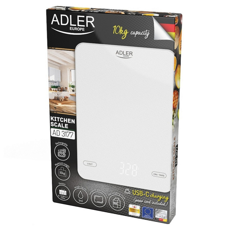 Ваги кухонні Adler AD 3177 White