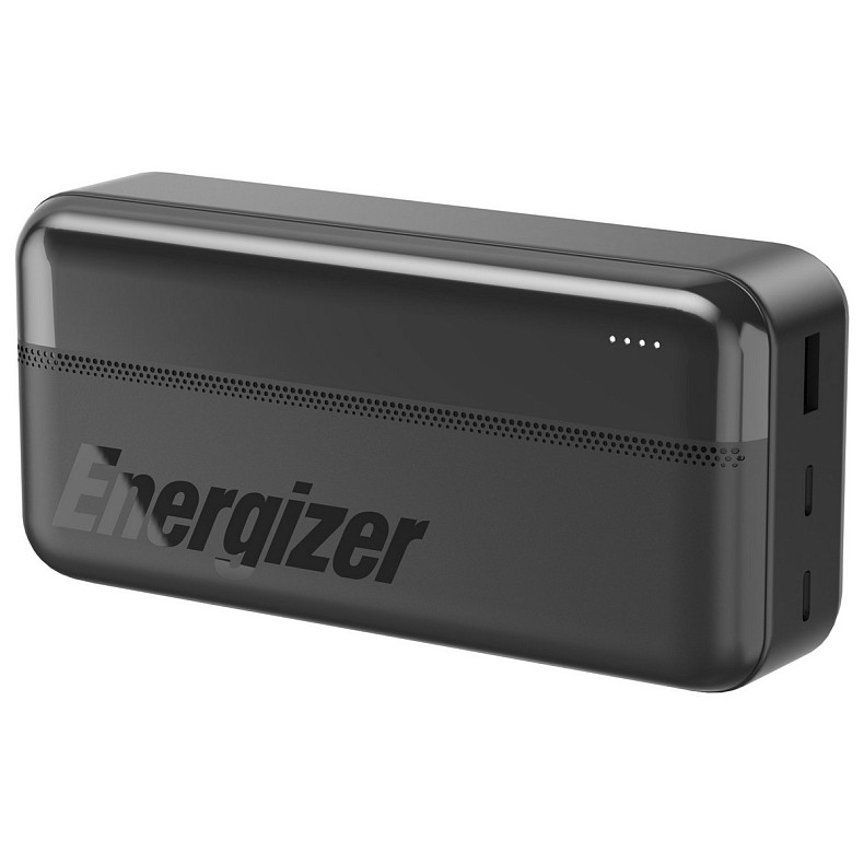 Універсальна мобільна батарея Energizer 30000mAh 15W 3A, USB-А, 2хUSB-C Black