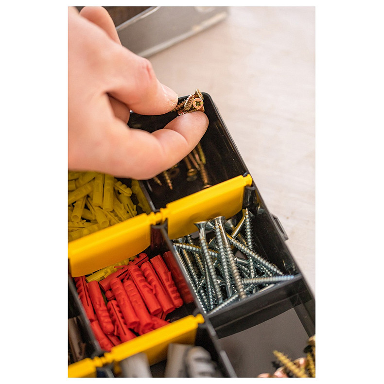 Органайзер Stanley, 22 отделения, регулируемые перегородки, 4.8х35.7х22.9см, пластик