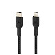 Кабель USB-C > Lightning заряджання/синхронізації Belkin, 2м, Type-C, плетений, чорний