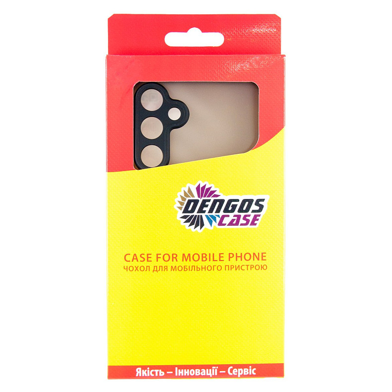 Чeхол-накладка Dengos Matt для Samsung Galaxy A16 SM-A165 Black (DG-KM-133) + защитное стекло