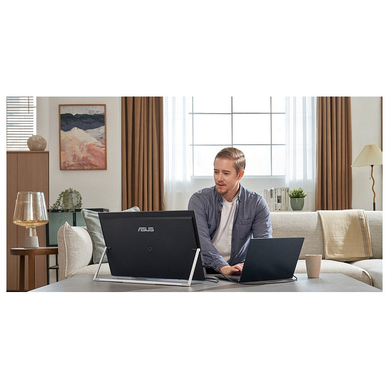 Монітор портативний Asus 23.8" ZenScreen MB249C HDMI, USB-C, MM, IPS, 75Hz, AdaptiveSync, Pivot, C-C