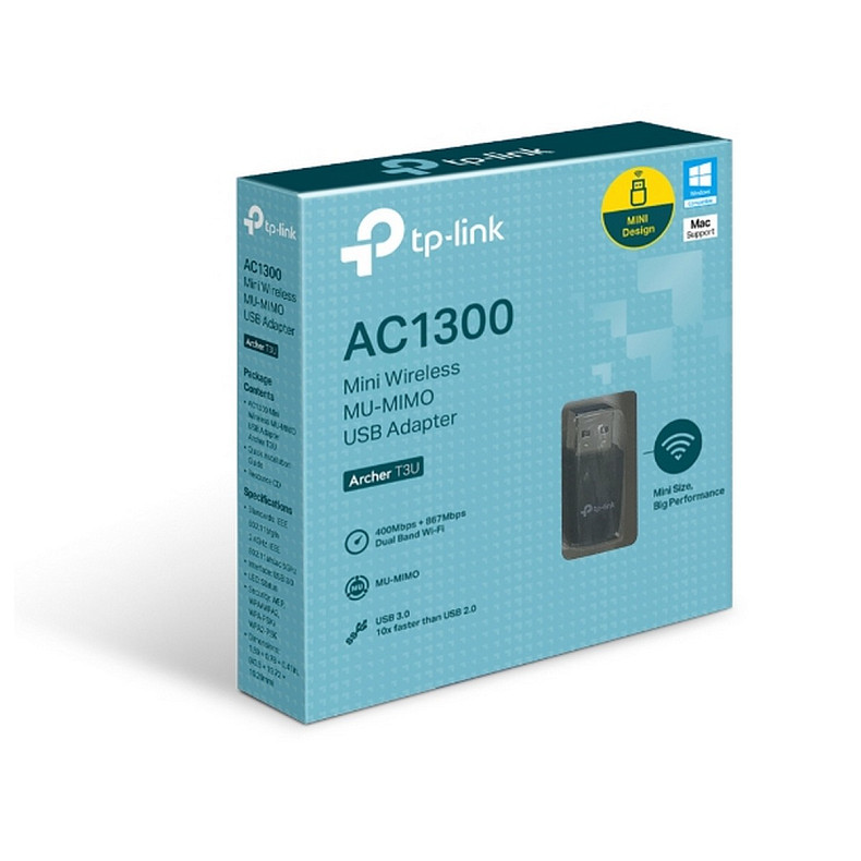 WiFi адаптер TP-LINK Archer T3U AC1300 USB3.0 MU-MIMO mini