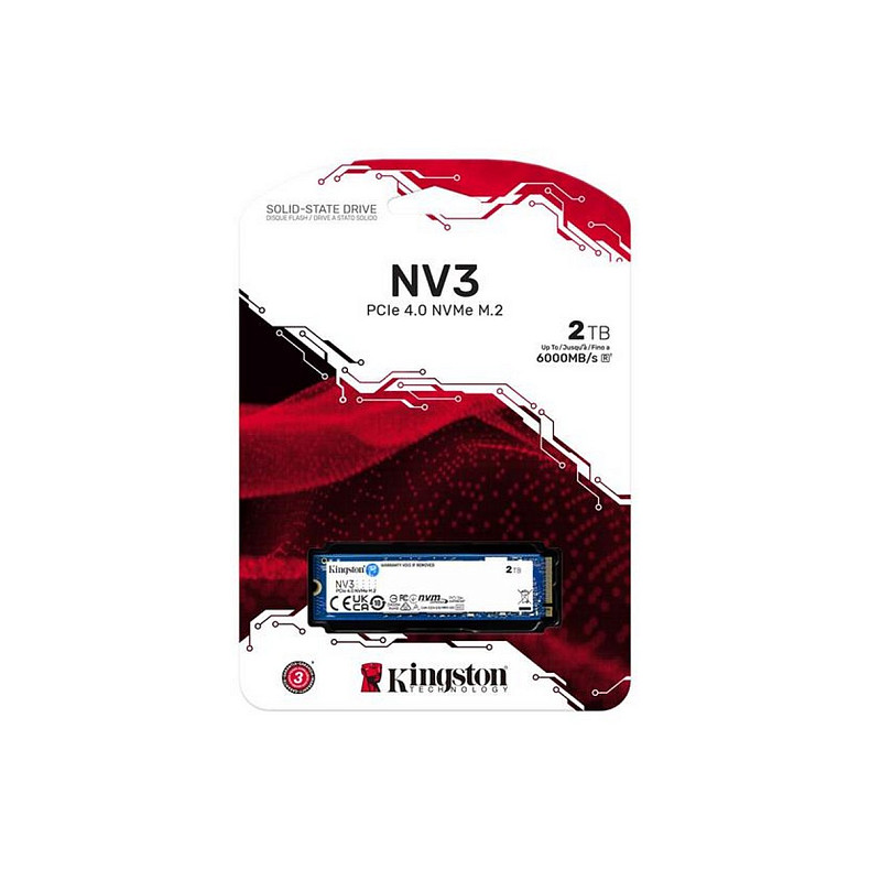 SSD диск 2TB M.2 NVMe Kingston NV3 M.2 2280 PCIe Gen4.0 x4 (SNV3S/2000G)