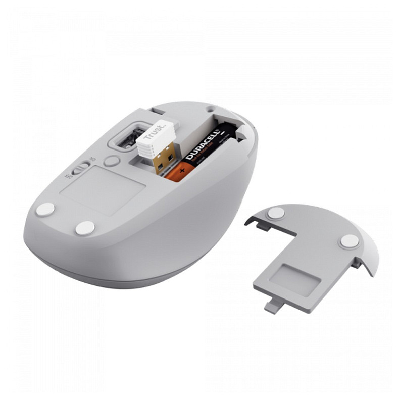 Миша Trust Yvi+ Compact Multi-Device, WL/BT/USB-A, білий