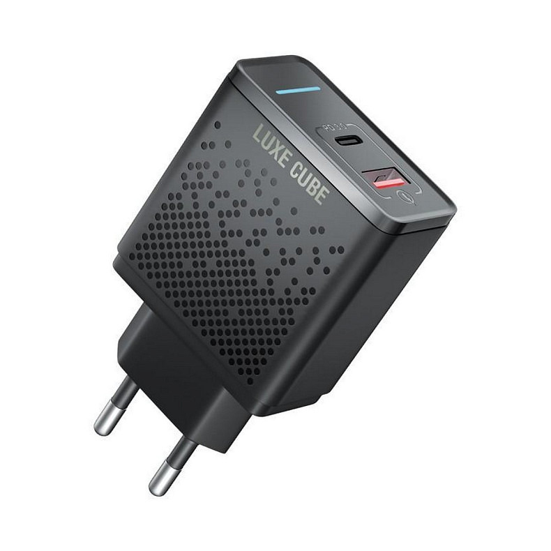 Зарядное устройство Luxe Cube 2USB 36W QC3.0+PD Black (8889998899092)