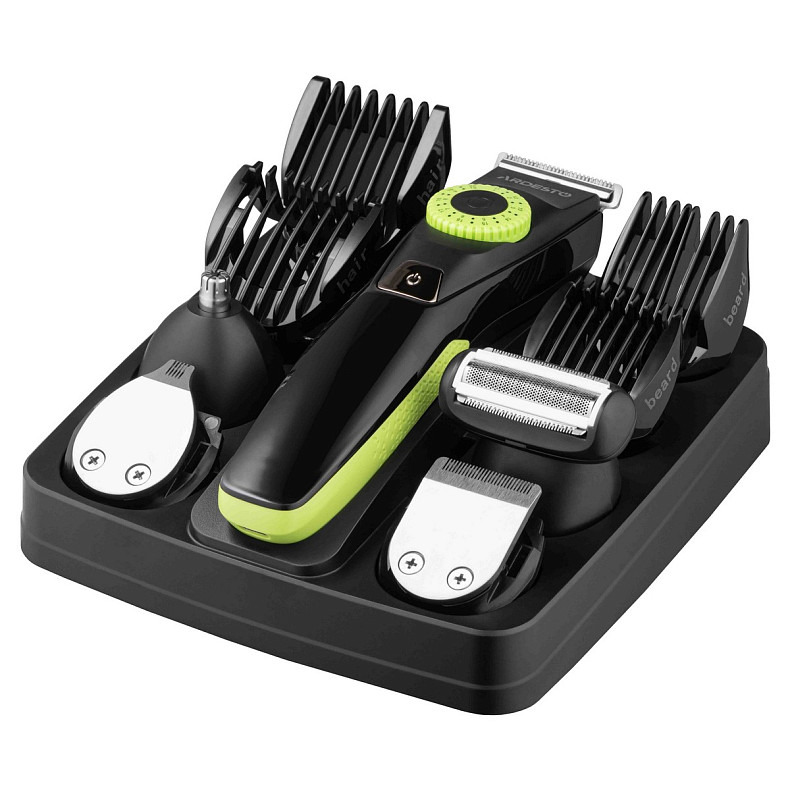 Набір для стрижки Ardesto SHR-9WPR, для бороди, вусів, голови, носа і тіла, мережа+акум., насадок-9