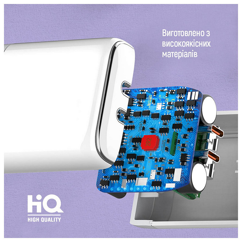 Сетевое зарядное устройство ColorWay Power Delivery Port PPS USB (Type-C PD + Type-C PD) (40W) White