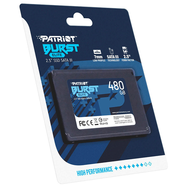 SSD диск Patriot Burst Elite 480GB 2.5" SATAIII TLC (PBE480GS25SSDR)