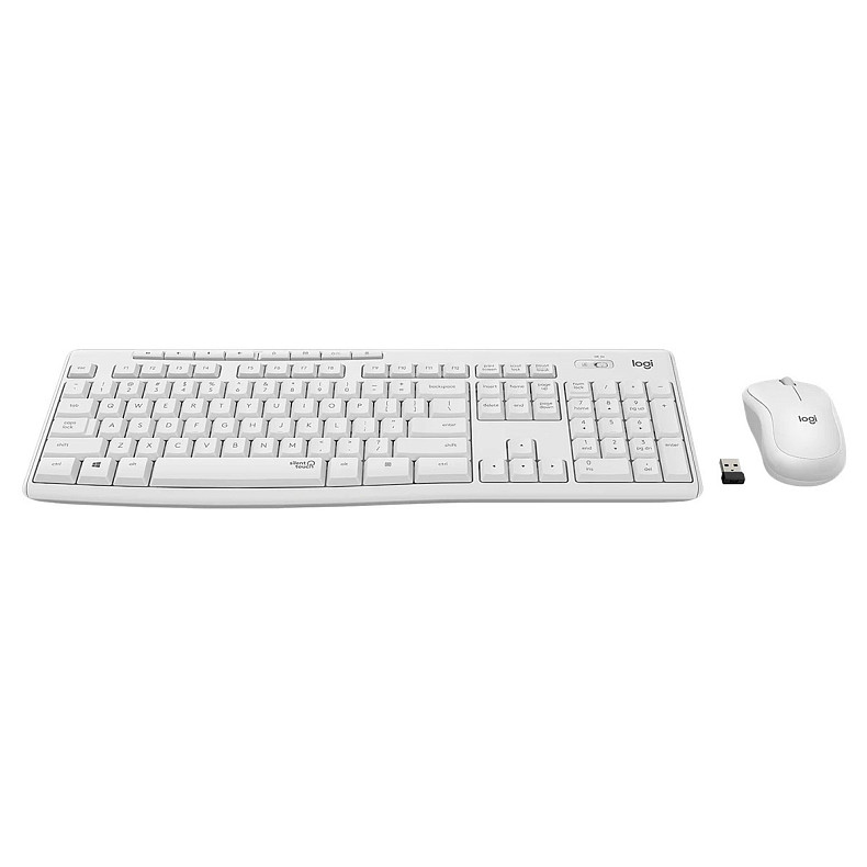 Комплект (клавиатура, мышь) беспроводной Logitech MK295 Combo White USB (920-009824)