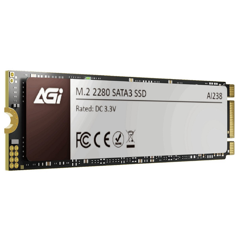 SSD диск 512Gb AGI AI238 M.2 2280 SATA 2.5" 3D NAND QLC