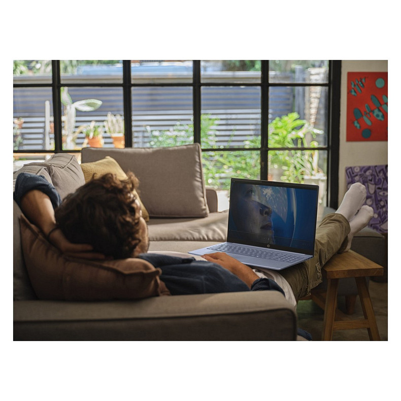 Ноутбук HP OmniBook 5 16-af1011ru 16" WUXGA IPS AG, Intel U7-255U, 24GB, F1TB, UMA, DOS, голубой