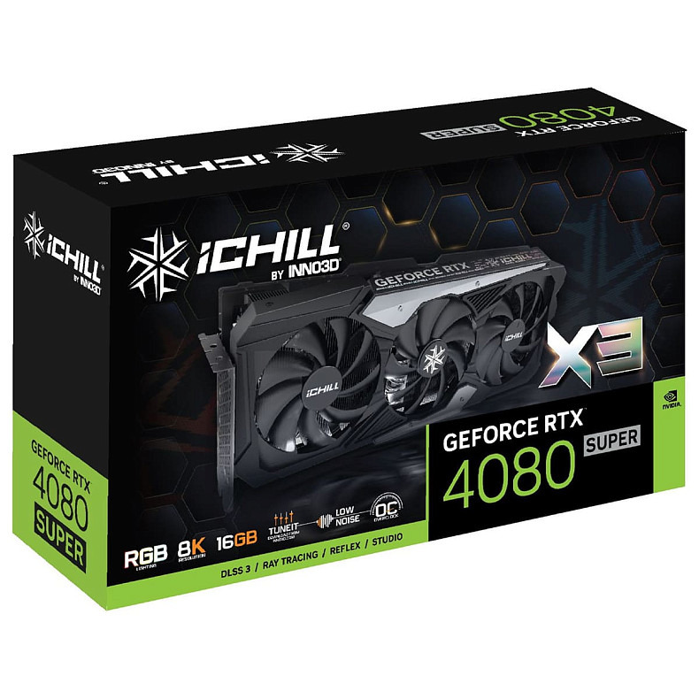 Видеокарта INNO3D GeForce RTX 4080 Super 16GB GDDR6X iChill X3