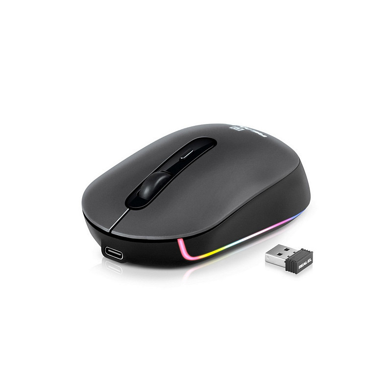 Миша бездротова REAL-EL RM-470W Dark Gray