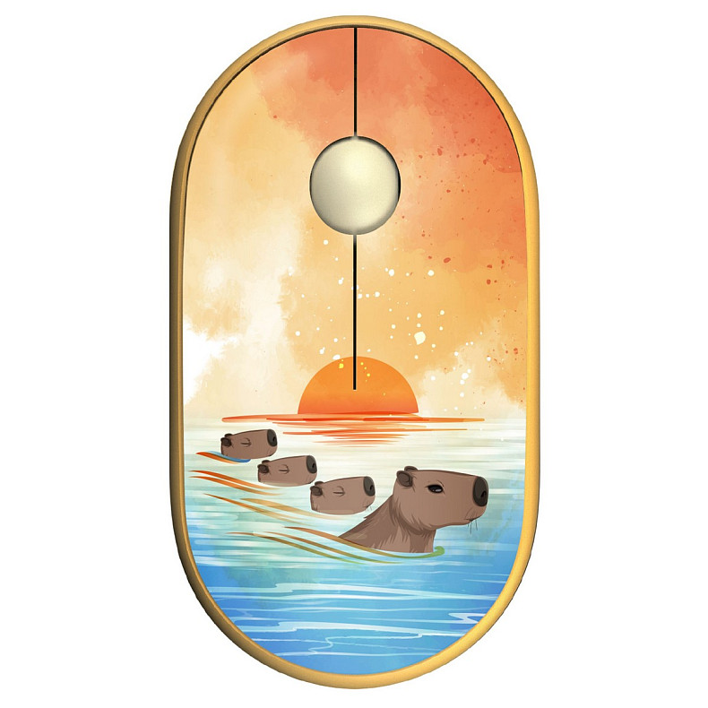 Мышь 2E MF300 CAPYBARA:SUNSET Silent WL BT, желтый