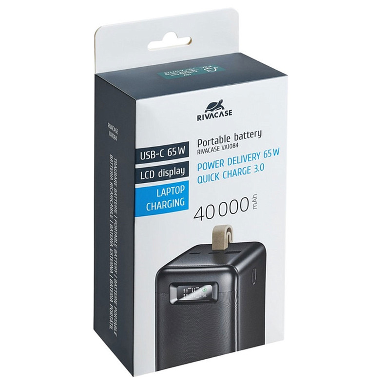 Універсальна мобільна батарея RIVACASE 40000 mA VA1084 (Black)