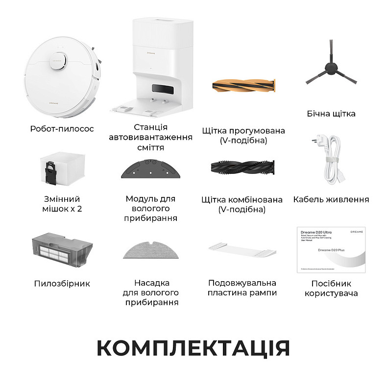 Робот-пилосос Dreame Bot D20 Plus