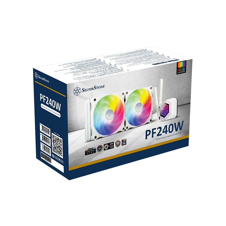 Система жидкостного охлаждения SilverStone Perma Frost Premium PF240W-ARGB-V2, LGA 1700, 2066, 2011,