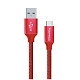 Кабель ColorWay USB-USB Type-C, 1м Red (CW-CBUC003-RD)