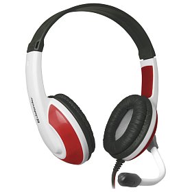 Навушники з мікрофоном Defender Warhead G-120, червоно/білі