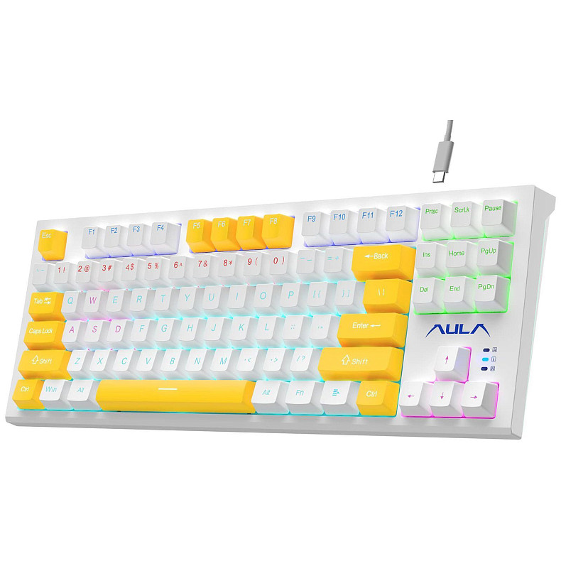 Клавиатура Aula F3032 KRGD Red White (6948391204680)