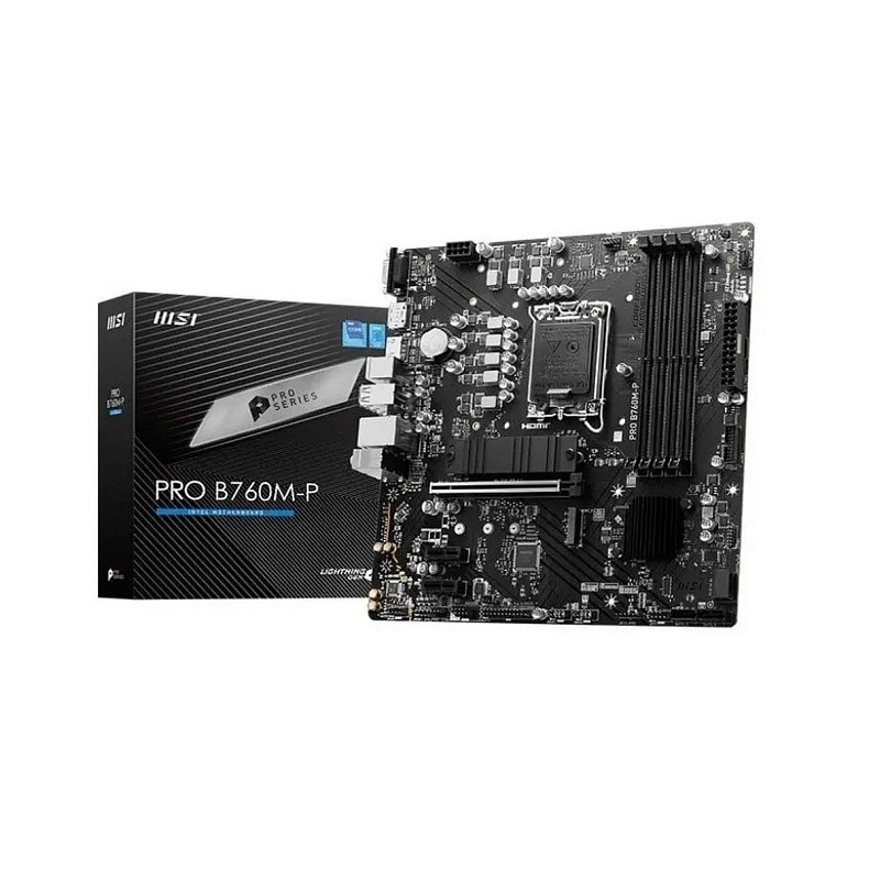 Материнcька плата MSI PRO B760M-P s1700 B760 4xDDR5 HDMI DP DSub mATX