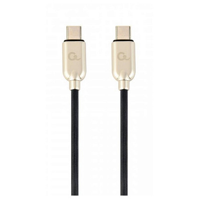 Кабель Cablexpert (CC-USB2PD60-CMCM-1M) USB Type-C-USB Type-C, 1м, чорний/золотистий