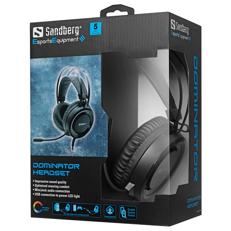 Ігрова гарнітура Sandberg Dominator Headset RGB