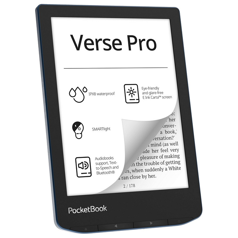 Електронна книга PocketBook 634 Verse Pro Azure (PB634-A-CIS)