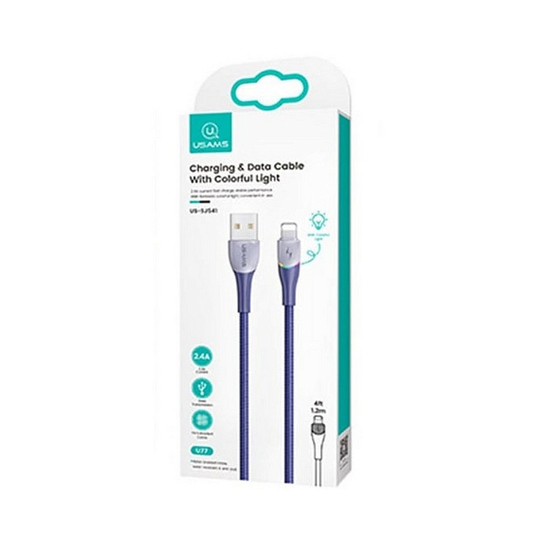 Кабель Usams US-SJ541 USB - Lightning, 1.2 м, Blue (SJ541USB02)