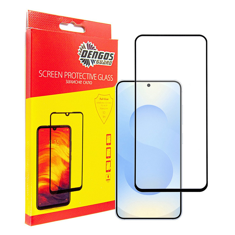 Защитное стекло Dengos для Samsung Galaxy S25+ SM-S936 Black Full Glue (TGFG-390)
