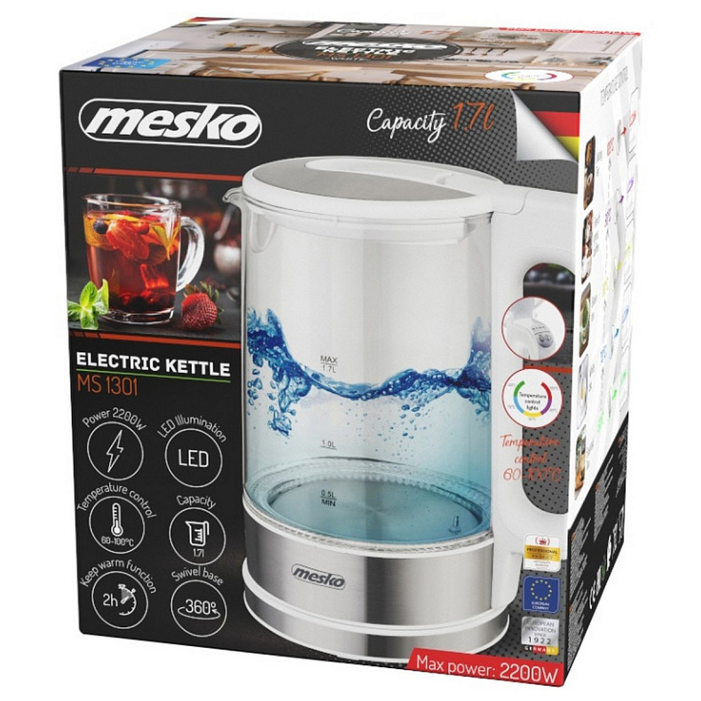 Электрочайник Mesko MS 1301 white