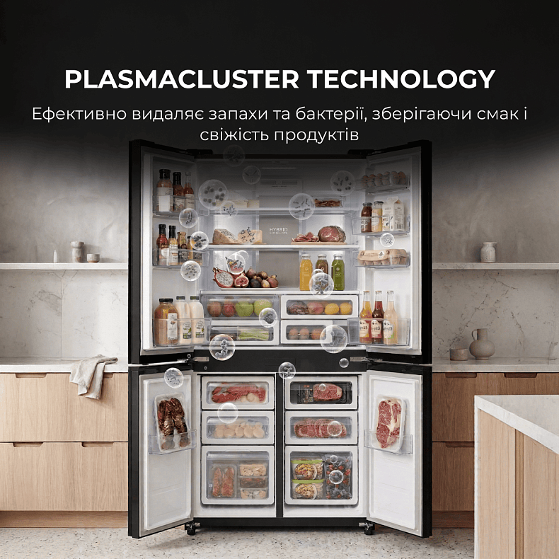 Багатодверний холодильник SHARP SJ-MP820C-SL