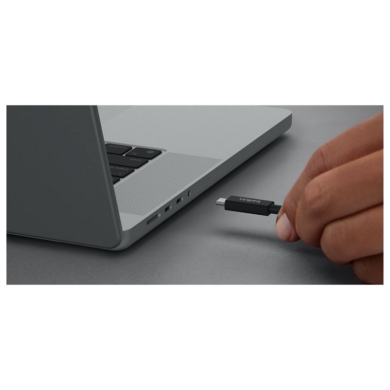 Кабель Belkin USB-С > USB-C, 2м, 100Вт, Thunderbolt 4, 40Гбс, чорний