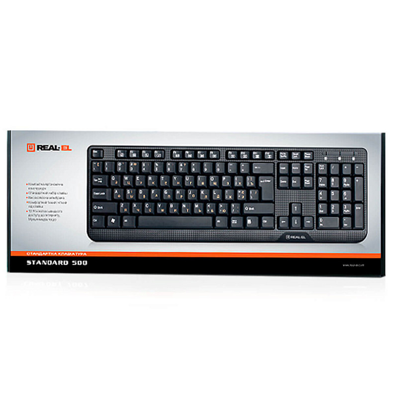 Клавиатура REAL-EL Standard 500 Black USB