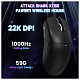 Мышка Attack Shark X11SE, Wireless//Bluetooth, 22000dpi. (PAW3311), 6кн., Black