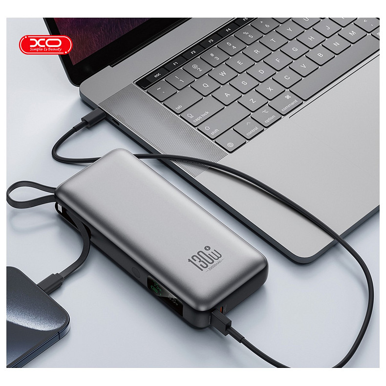 Универсальная мобильная батарея XO PR268 PD 22.5W QC 3.0 20000mAh Grey