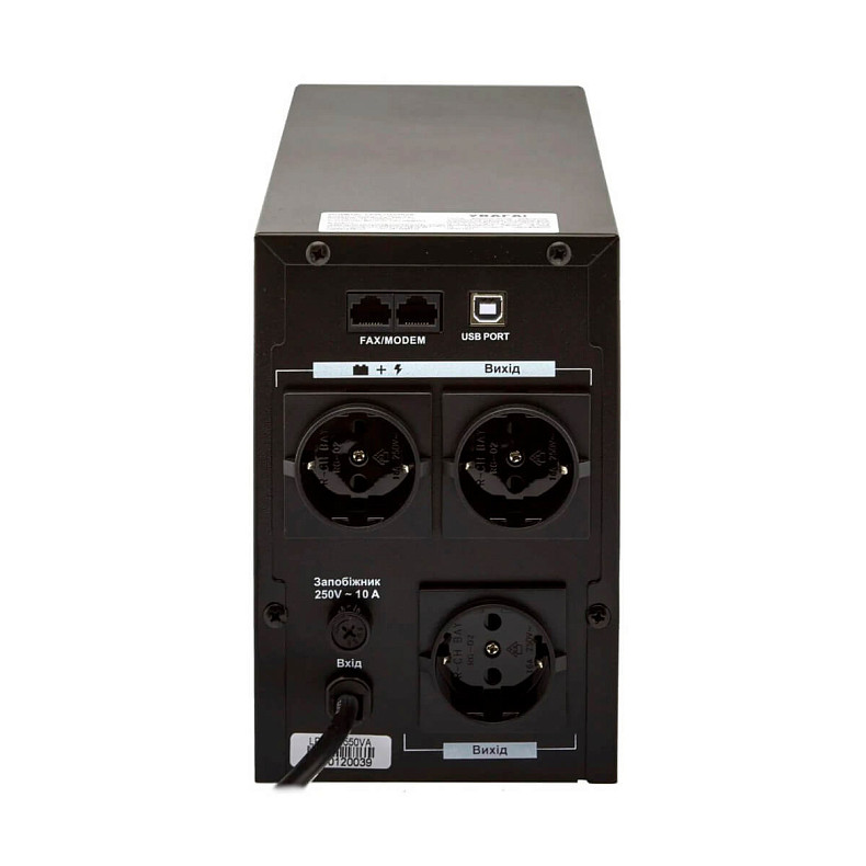 ДБЖ LogicPower LPM-UL1550VA, Lin.int., AVR, 3 x євро, USB, LCD, метал