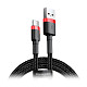 Кабель Baseus cafule Cable USB For Type-C 3A 1M Red+Black (CATKLF-B91)