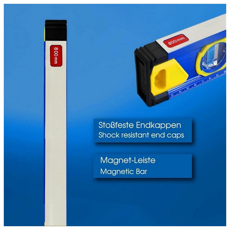 Уровень S&R 800 мм, 3 капсулы, магнитный (423034080)