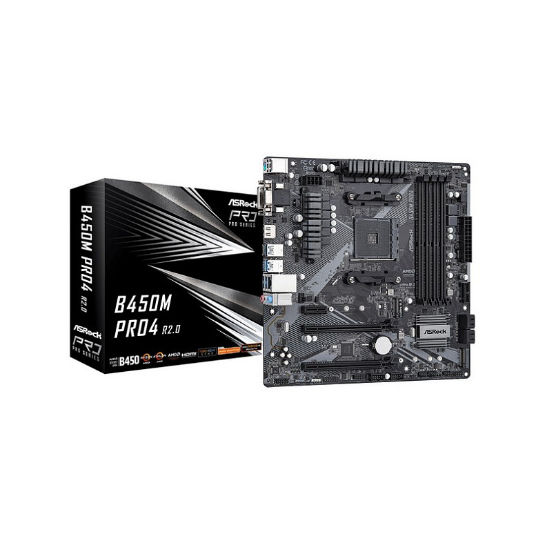 Материнська плата ASRock B450M Pro4 R2.0 Socket AM4