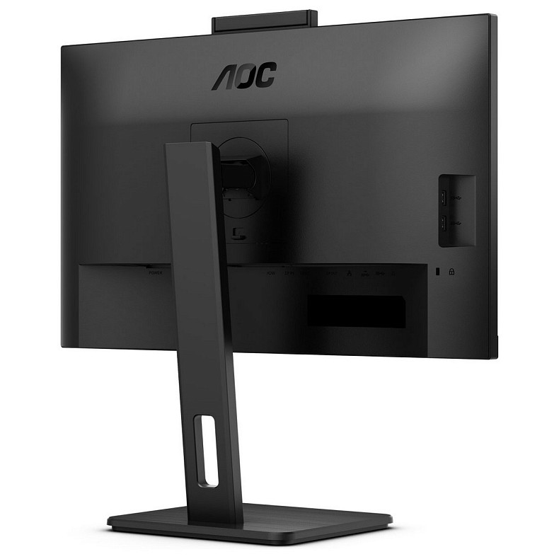 TFT 27" AOC Q27P3QW, QHD, IPS, 75Hz, 2xHDMI, DP, USB-hub, webcam, HAS, Pivot, колонки, черный