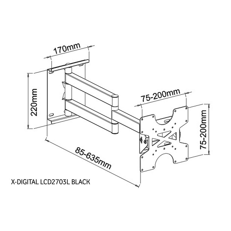 Кронштейн X-DIGITAL LCD2703L чорний