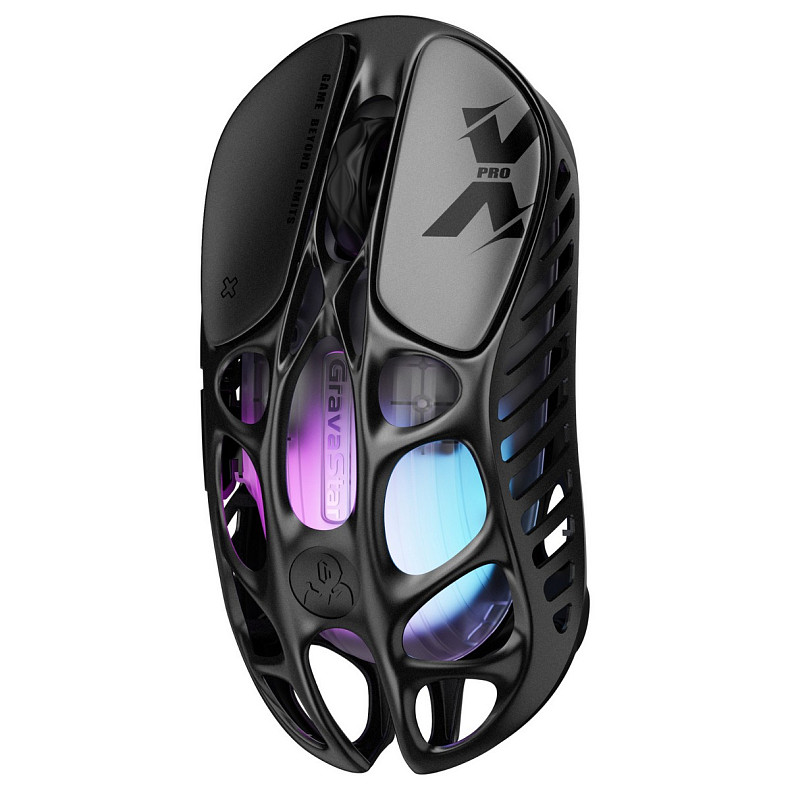 Мышь GravaStar Mercury X Pro, 8K, BT/WL/USB-A, RGB, черный