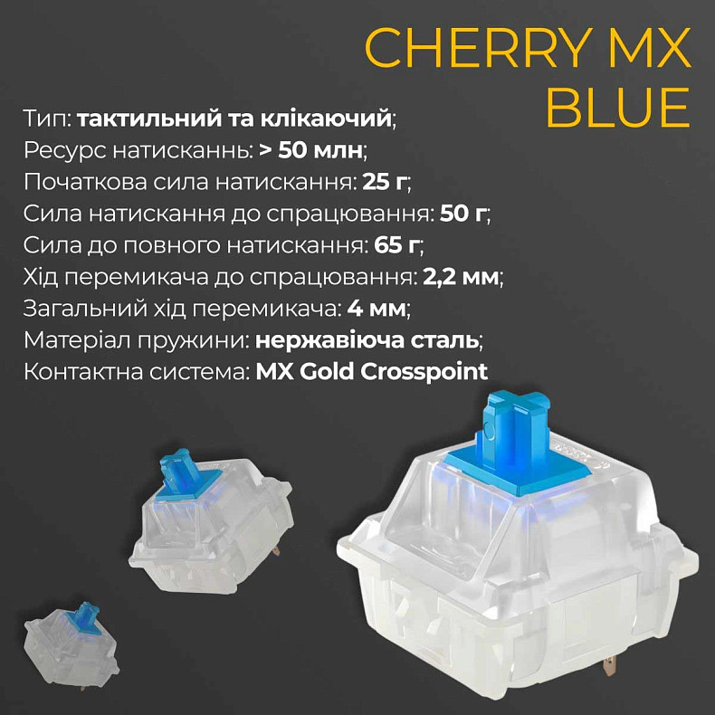 Клавіатура Ducky One 3 TKL Cherry MX Silent red RGB Black UA