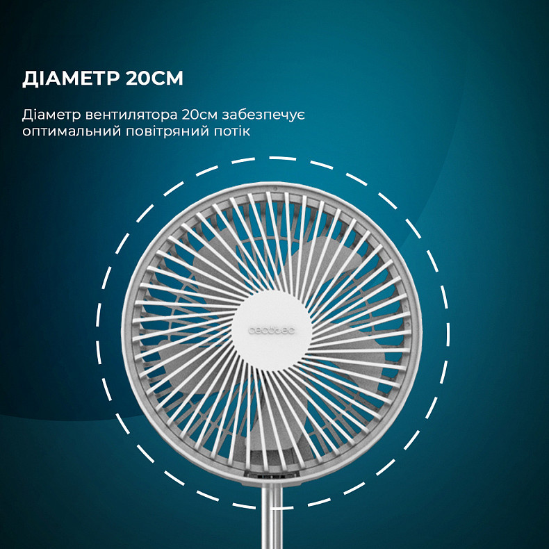 Портативний вентилятор CECOTEC EnergySilence 800 FoldAir Portable (CCTC-08224)