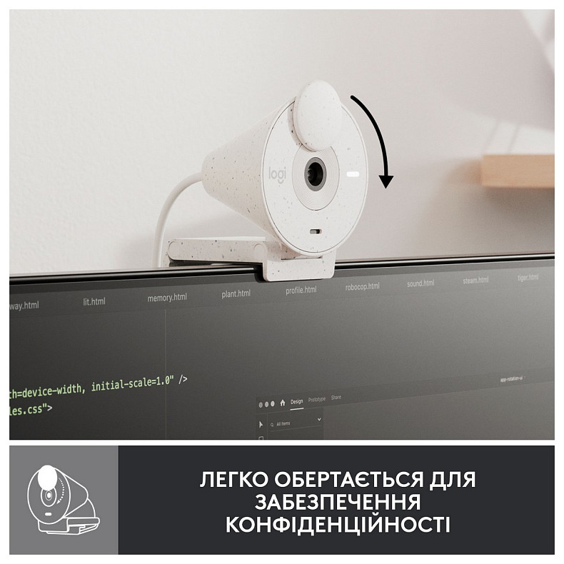 Веб-камера Logitech Brio 300 White (960-001442)